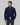 Maglia uomo tessuto tecnico cardigan collo tasche blu