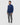 Maglia uomo tessuto tecnico cardigan collo tasche blu